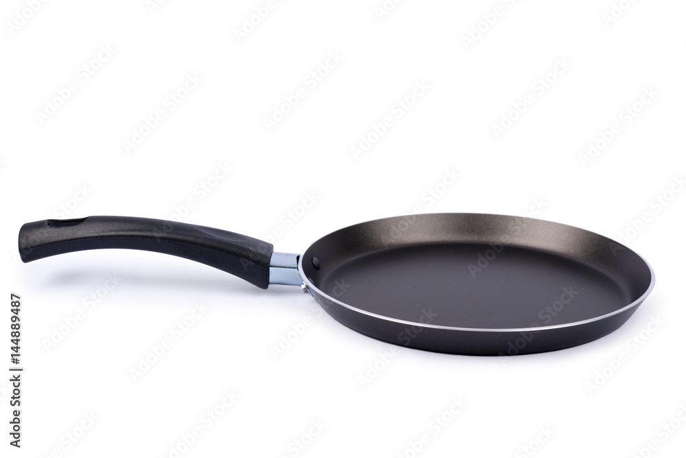 Cast frying pan isolated on white Cast frying pan isolated on white