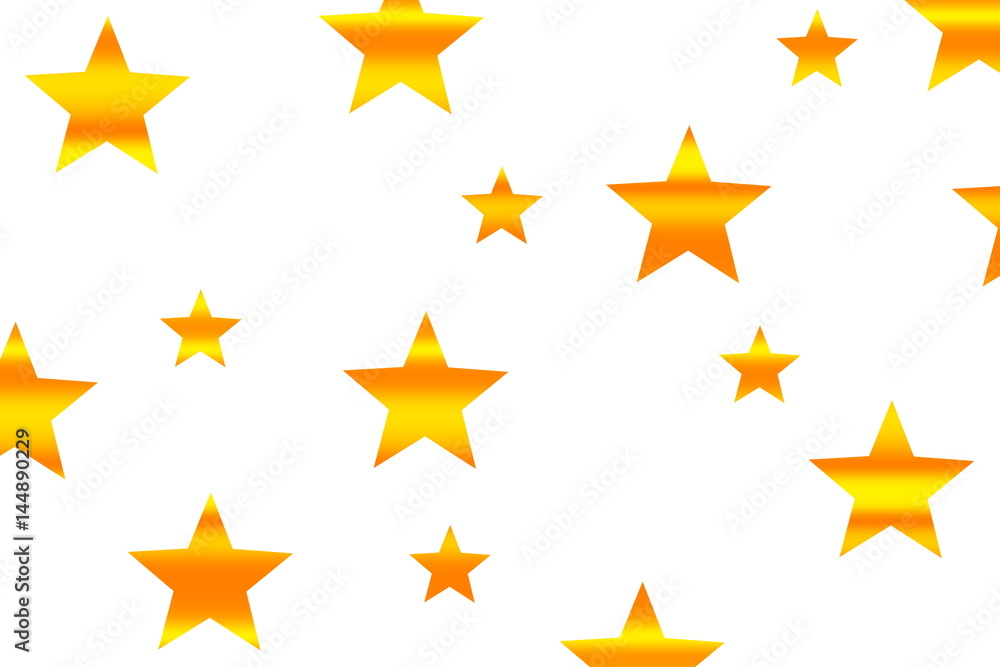Yellow and orange horizontal striped stars on a white background Yellow and orange horizontal striped stars on a white background