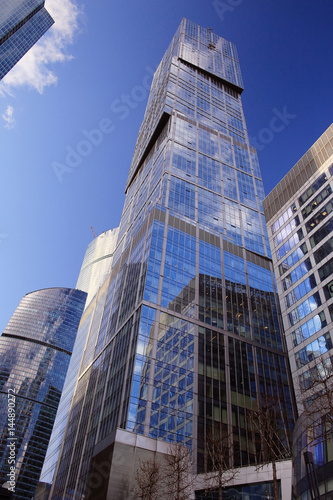 skyscrapers on a background of blue sky