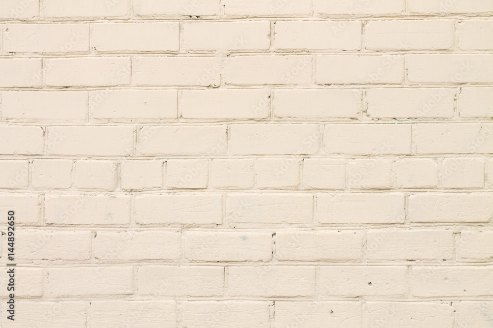 Obraz premium White shabby old brick wall background texture