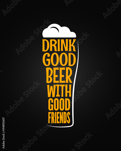 beer glass concept slogan background