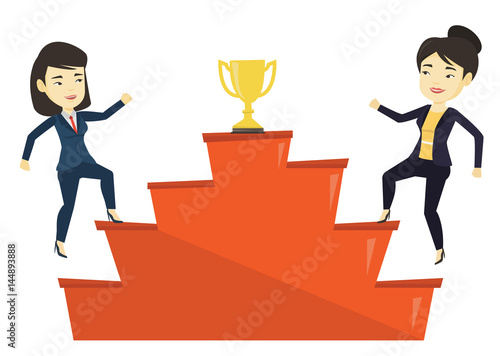 Women competing for the business award.