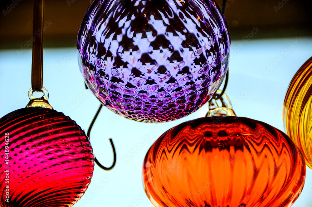 Obraz premium Glass balls in a window