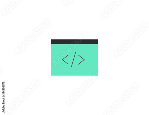 Flat vector code visual editor