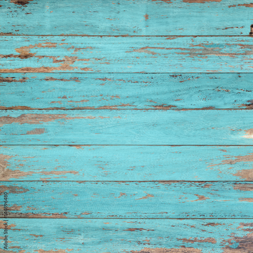 Fototapeta premium Vintage wood background with peeling paint.