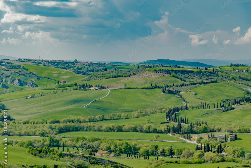 Spring landscape of the hills of southern tuscany