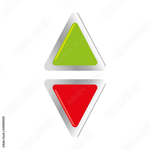 Two color grossy and steel buttons, up and down direction, on white background, for web Free Download Two color grossy and steel buttons, up and down direction, on white background, for web - GFXLoad