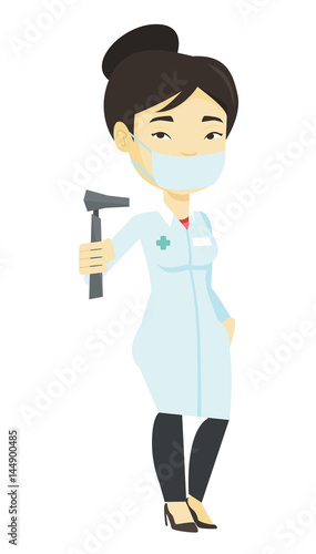 Ear nose throat doctor vector illustration.