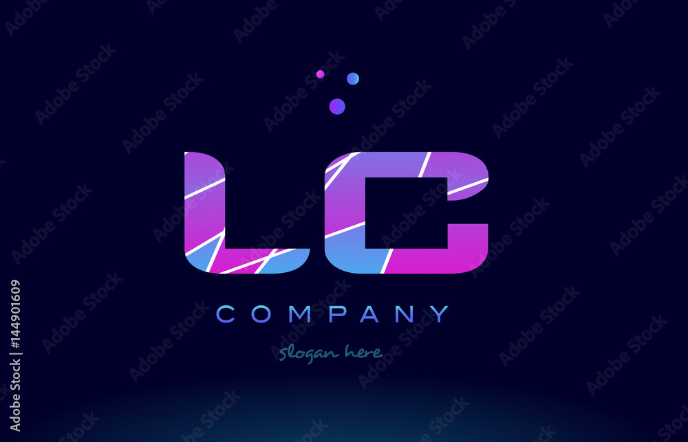 lc l c colored blue pink purple alphabet letter logo icon vector lc l c colored blue pink purple alphabet letter logo icon vector