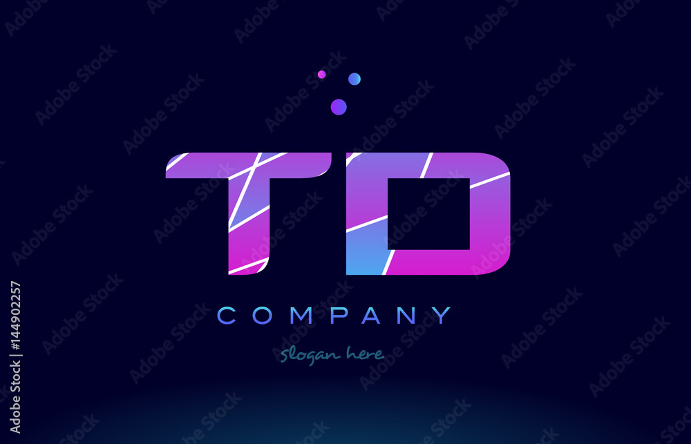td t d colored blue pink purple alphabet letter logo icon vector td t d colored blue pink purple alphabet letter logo icon vector