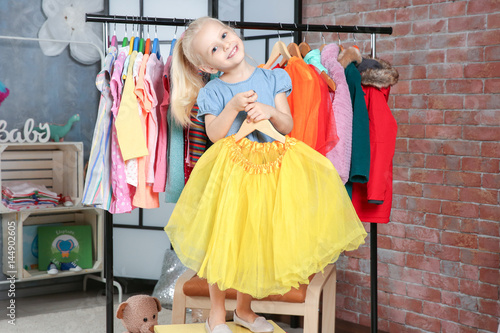 Cute little girl with skirt...