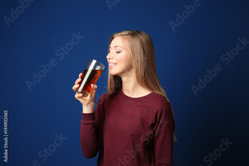 Beautiful young woman with ...