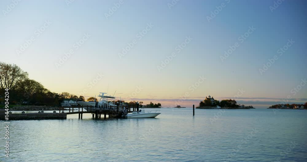 Sunrise time in a small coastal New England Town. Sunrise time in a small coastal New England Town.