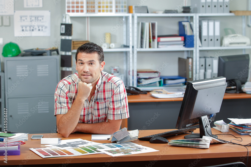 Relaxed office worker Relaxed office worker