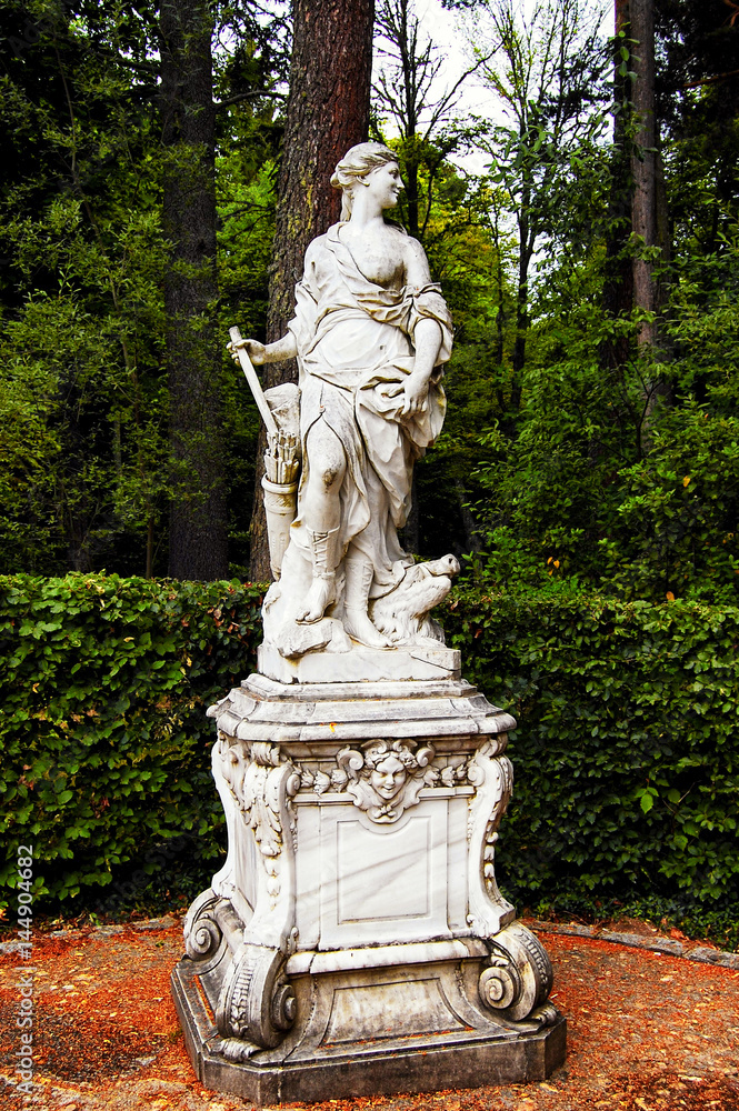 Estatua de Atalanta en los Jardines de la Granja