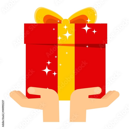 hand with gift