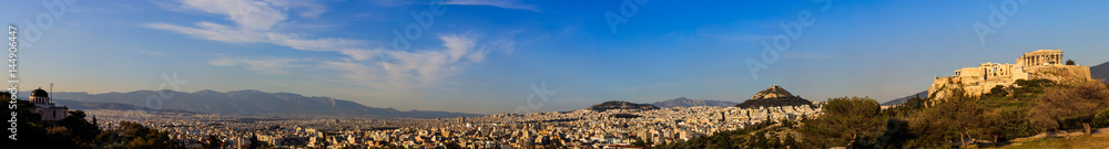 Panoramic view of Acropolis and Lycabettus - Athens, Greece