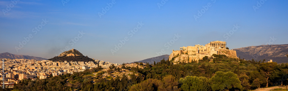 Athens, Greece - Panoramic view of Acropolis and Lycabettus
