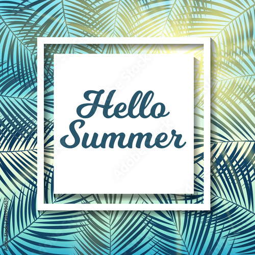 Say Hello to Summer Natural Background Vector Illustration