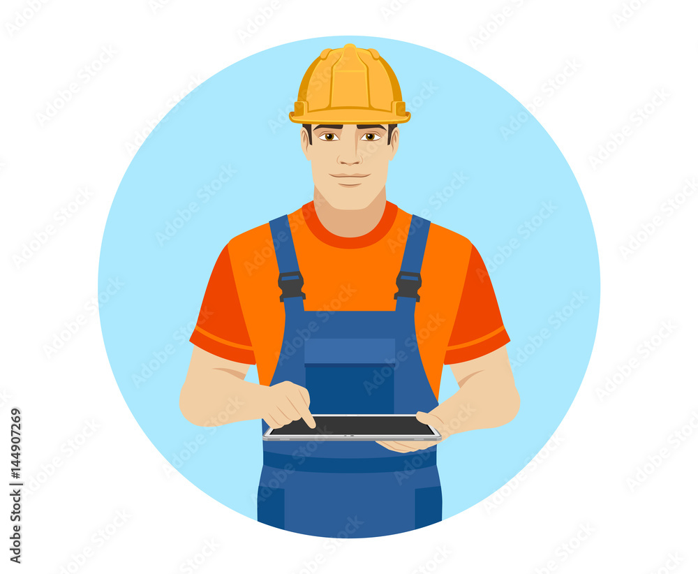 Builder using digital tablet PC Builder using digital tablet PC