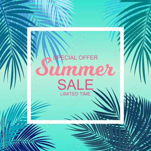 Summer Sale Background Vector Illustration