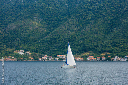 Yachts and boats in the Adriatic Sea, in Montenegro