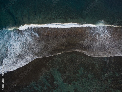 Aerial view of coastline 