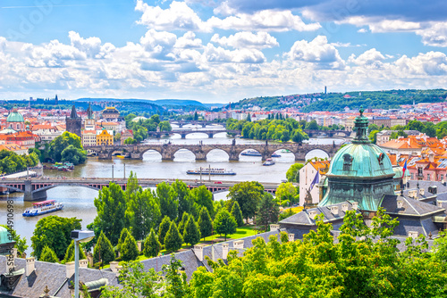 Photography Bridges of Prague and the River Vltava  Czech Republic