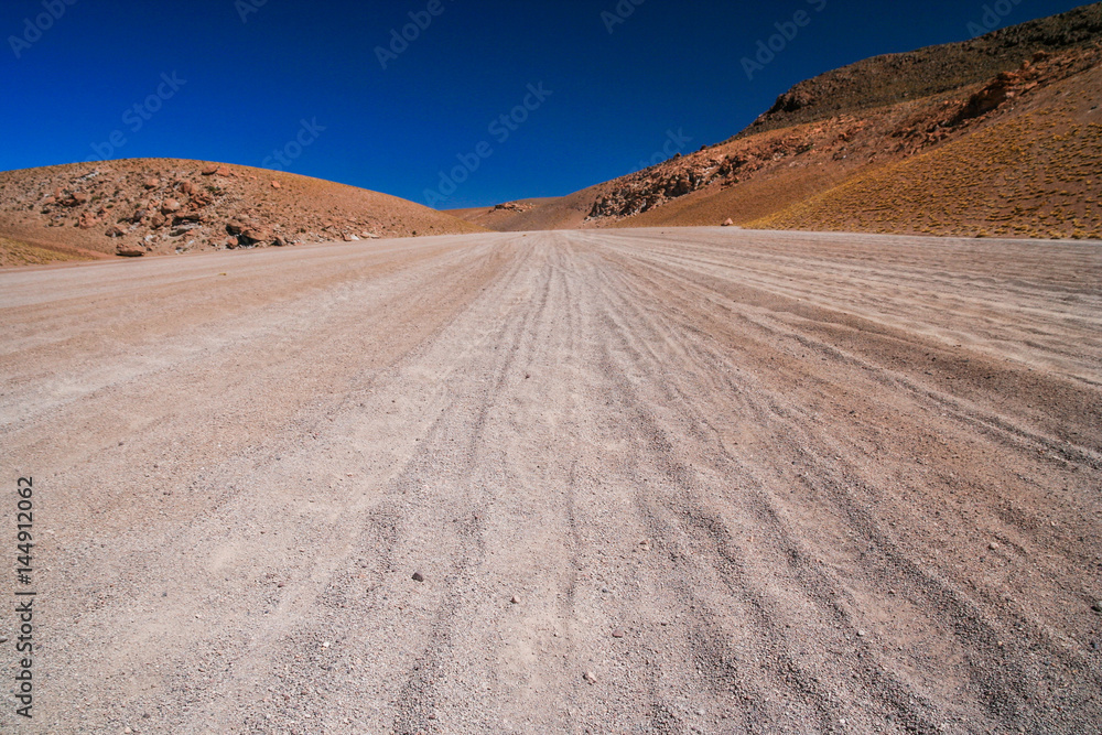 Corrugated road in Altiplano