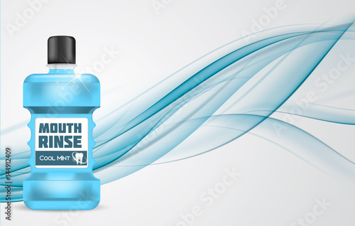 Mouth Rinse Design Cosmetics Product  Template for Ads or Magazi