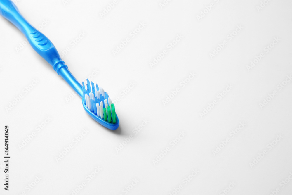 New toothbrush on white background New toothbrush on white background