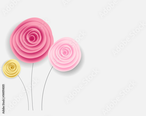 Abstract Paper  Flower Background. Vector Illustration