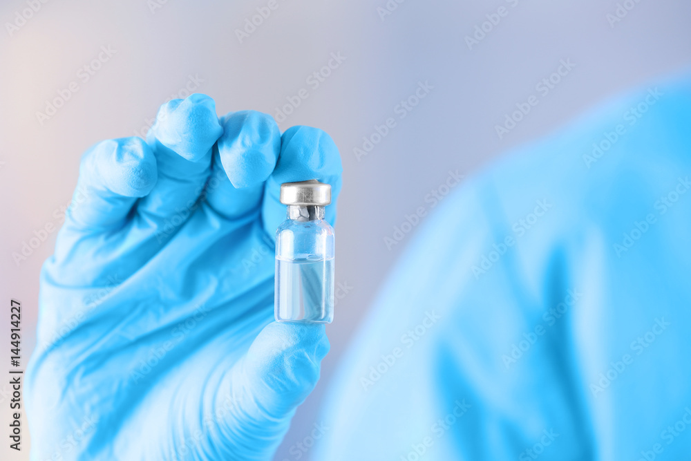 Hand of doctor with medicine, closeup Hand of doctor with medicine, closeup