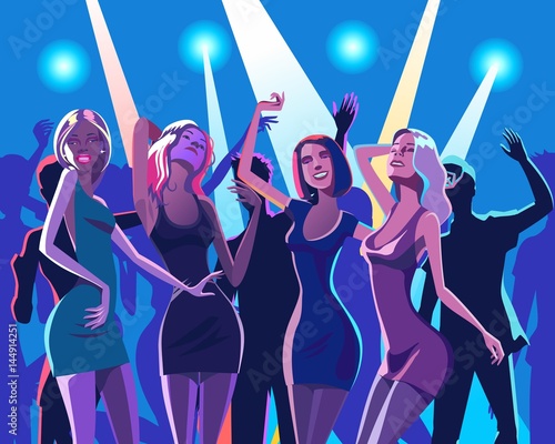 Women dancing in the club