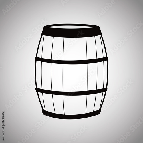 wine barrel wooden image vector illustration eps 10