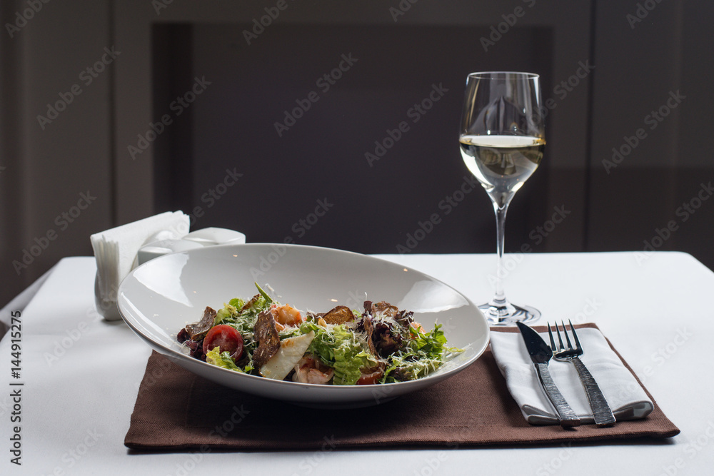 Caesar salad with seafood Caesar salad with seafood