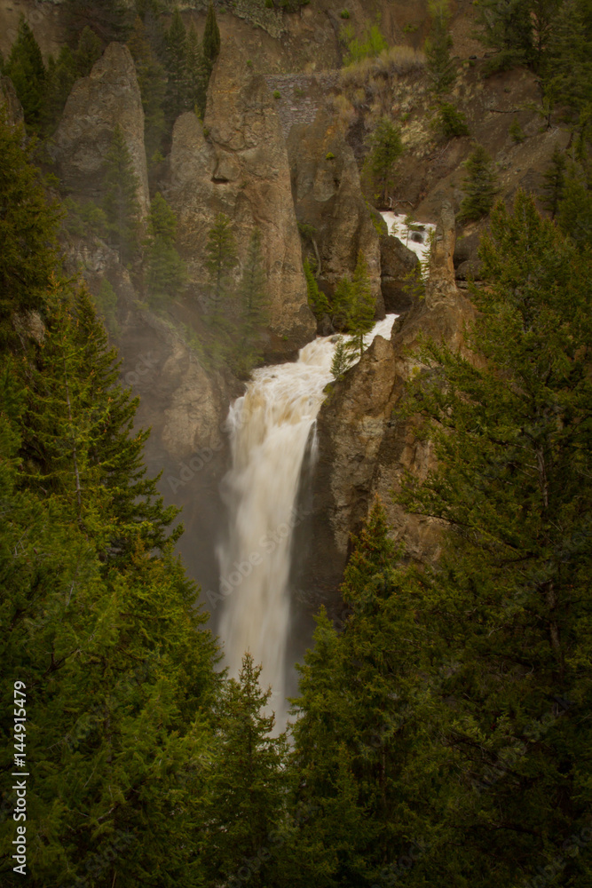 Waterfall at Tower Falls