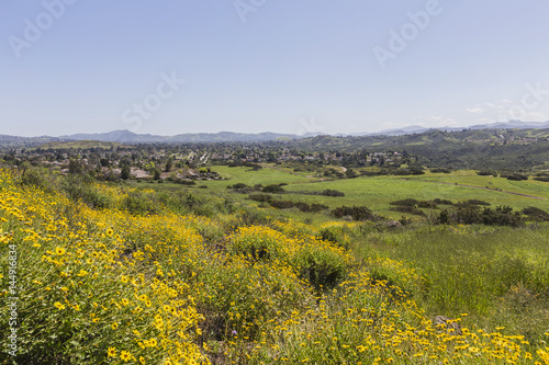 Spring view of Thousand Oaks in Ventura County  California.