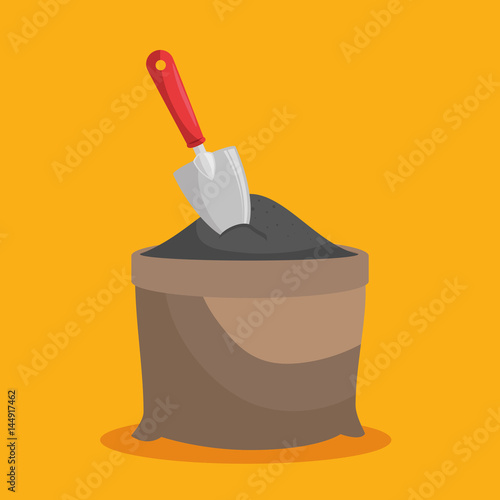 garden sack soil isolated icon vector illustration design