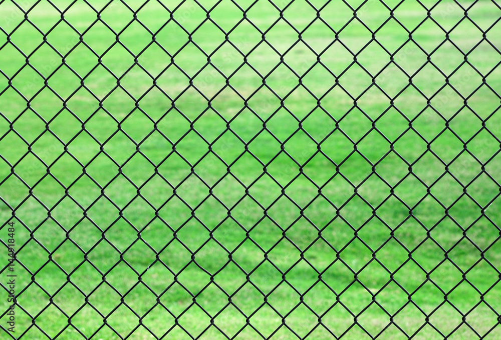 chain link fence in front of green lawn chain link fence in front of green lawn