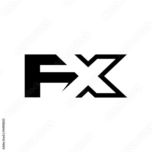 Canvas Print letter F and X logo vector.