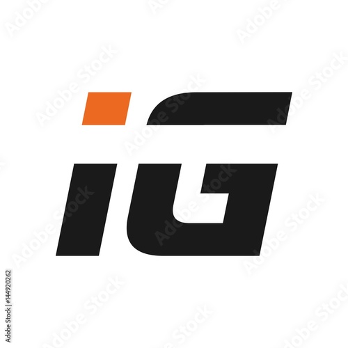 letter I and G logo vector.