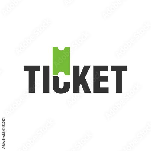 ticket logo vector