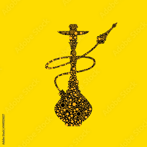 Hookah Lounge Bar Menu, Nargile, Nargila, hubble bubble (Vector Art) 



