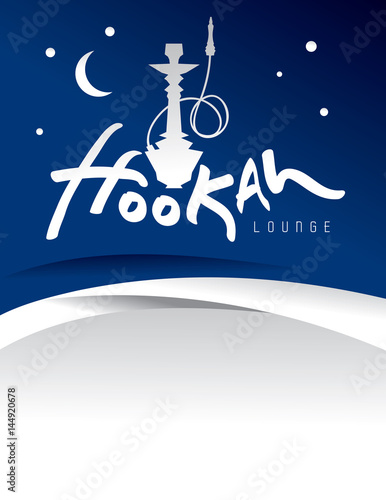 Hookah Lounge Bar Menu, Nargile, Nargila, hubble bubble (Vector Art) 



