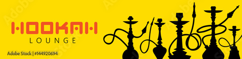 Hookah Lounge Bar Menu, Nargile, Nargila, hubble bubble (Vector Art) 



