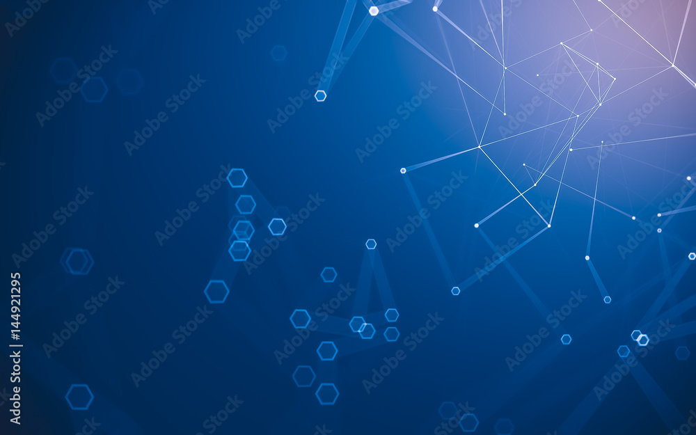 Abstract polygonal space low poly dark background, 3d rendering Abstract polygonal space low poly dark background, 3d rendering