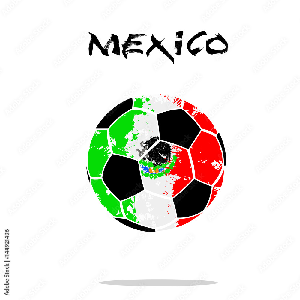 Obraz premium Flag of Mexico as an abstract soccer ball