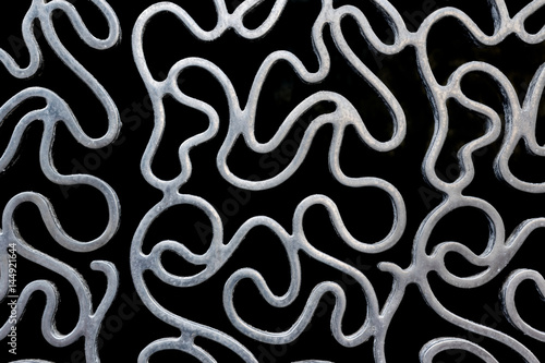 Abstract Squiggly Metal Pattern