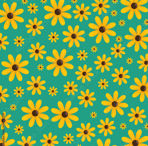 cute flowers pattern background vector illustration design
